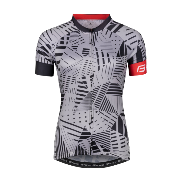 dres FORCE SHARD LADY kr. rukáv, šedo-černý L