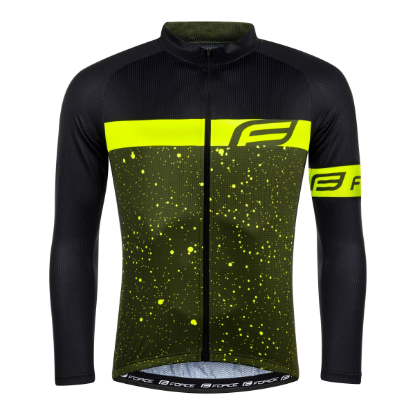 dres FORCE SPRAY dlouhý rukáv, army-fluo S