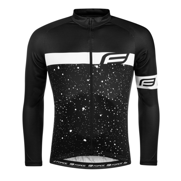 dres FORCE SPRAY dlouhý rukáv, černo-bílý M