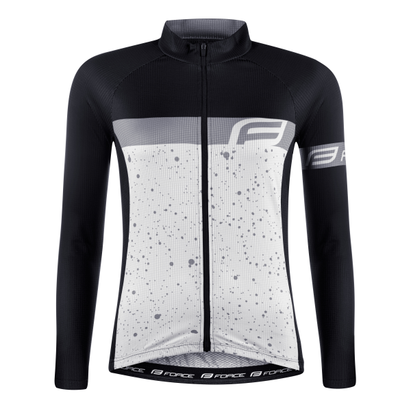 dres FORCE SPRAY LADY dlouhý rukáv, bílo-černý L