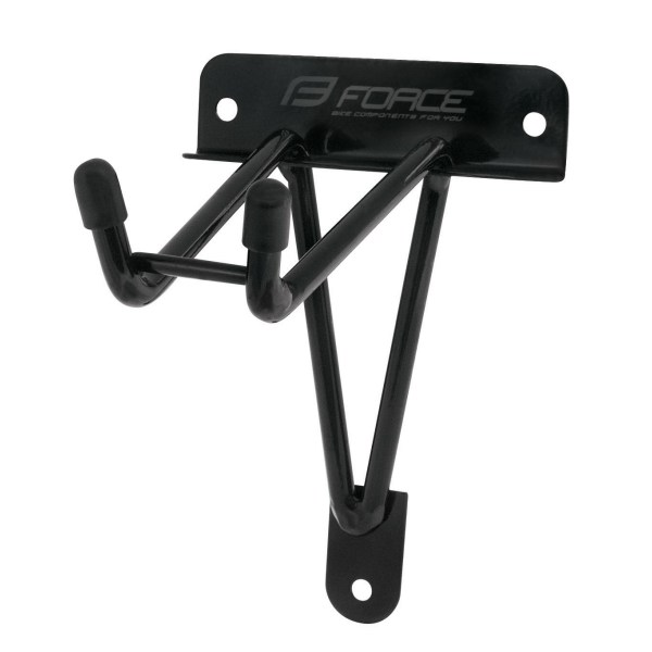 držák kola FORCE na zeď za pedál, ocelový, černý