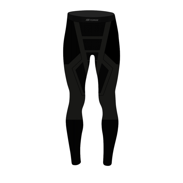 kalhoty funkční FORCE GRIM, černé M-L