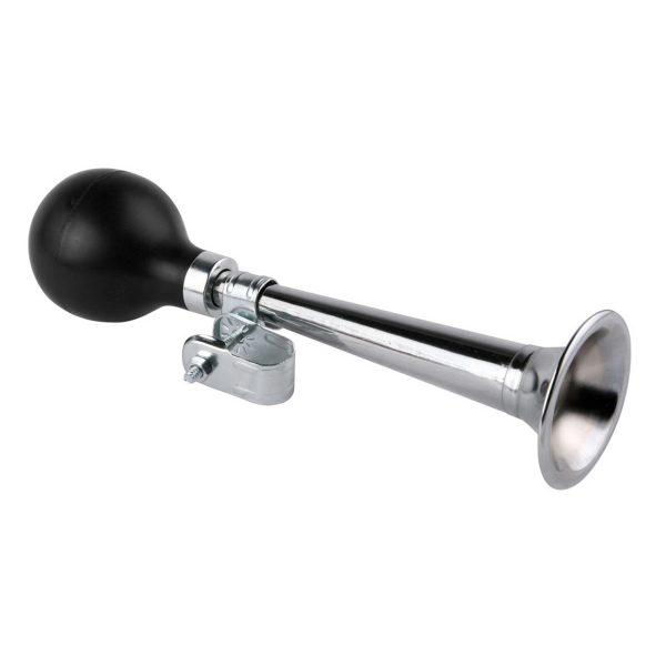 klakson rovný rozšířený Fe/guma, chromovaný