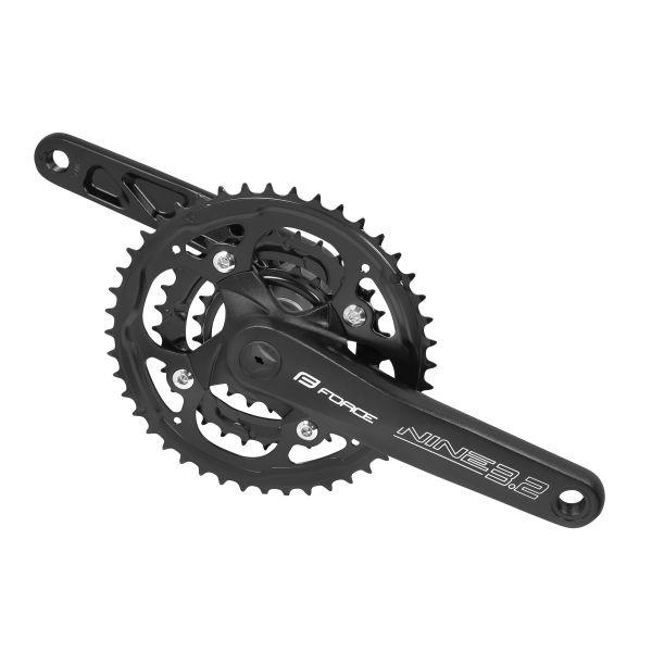 kliky FORCE NINE3.2 Al 44/32/22z 175mm,černé