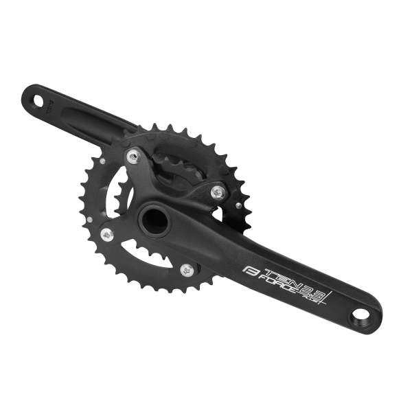 kliky FORCE TEN2.3+ Al 36/22z s osou 175mm, černé