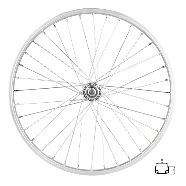 kolo přední RMX 21, 406x21,stříbrné, náboj F80428