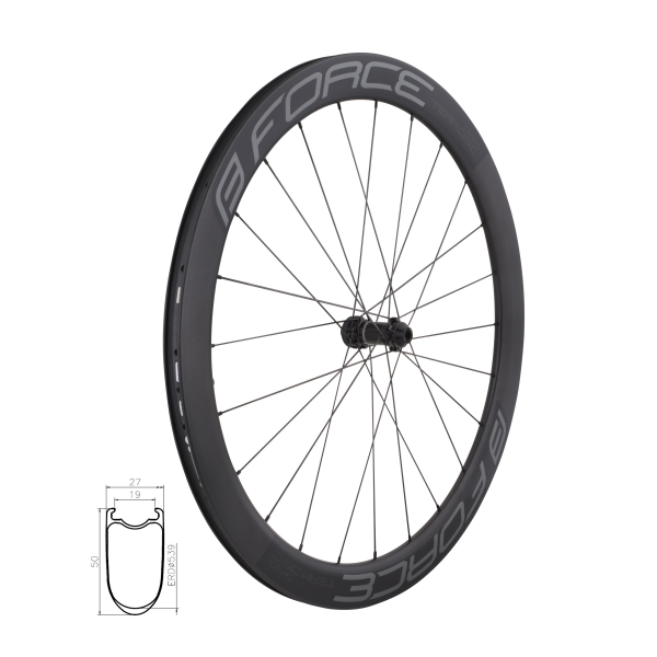 kolo přední siln. F TEAM SP KARBON DISC 50 plášť.