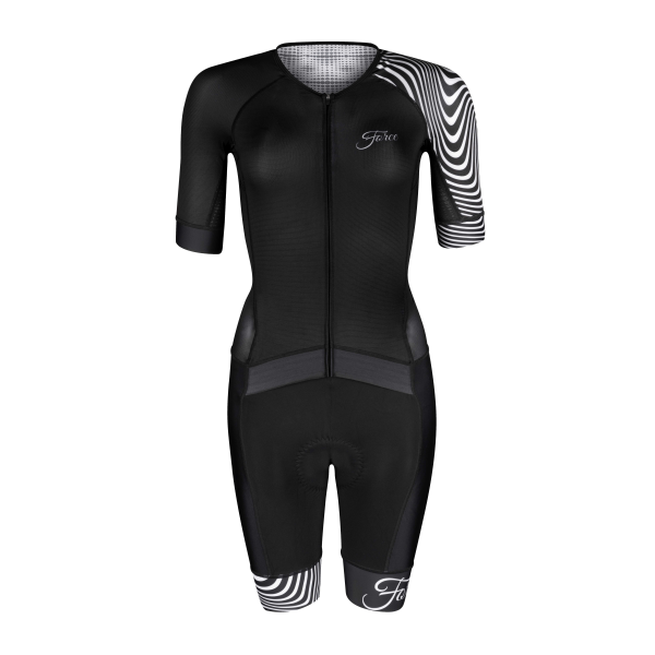 kombinéza FORCE STREAM LADY, černo-bílá XL