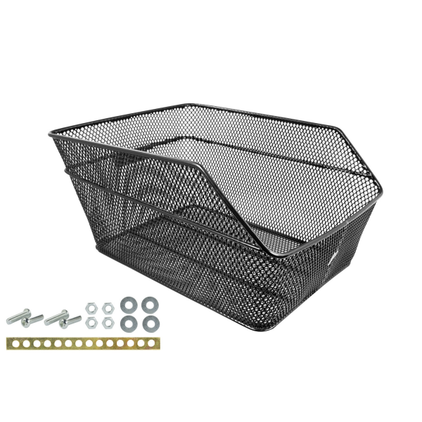 koš FORCE hustý, na zadní nosič malý, černý