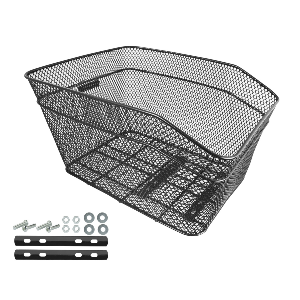 koš FORCE hustý, na zadní nosič velký, černý