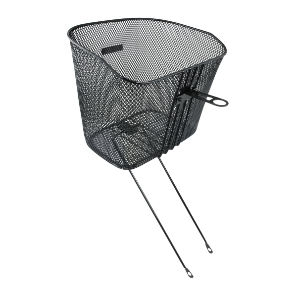 koš FORCE hustý, přední se vzpěrami, černý