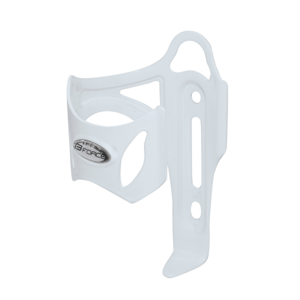 košík láhve FORCE SIDE Al, bílý lesklý