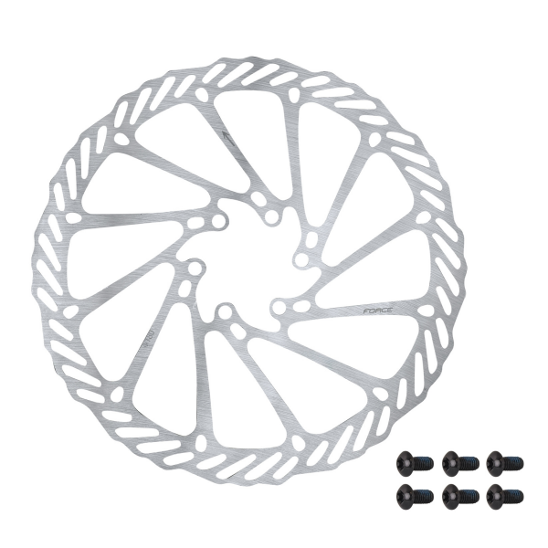 kotouč brzdový FORCE-2 180 mm, 6 děr, stříbrný