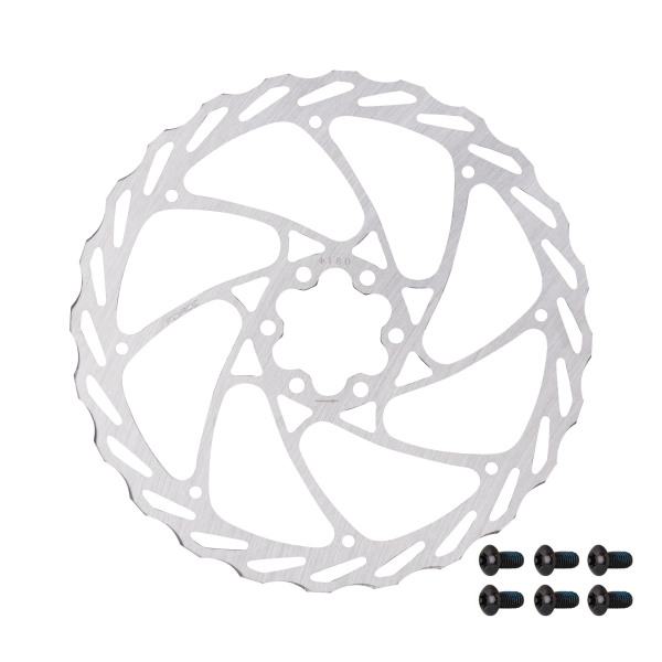 kotouč brzdový FORCE-4 180 mm, 6 děr, stříbrný
