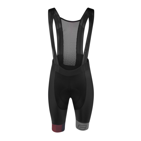 kraťasy F ASCENT se šráky a vlož,črn-šedo-črv XS