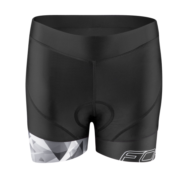 kraťasy F MINI LADY do pasu s vložkou, črn-šedé S