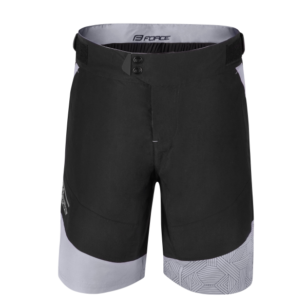 kraťasy F STORM, odnímatelná vložka, črn-šedé M