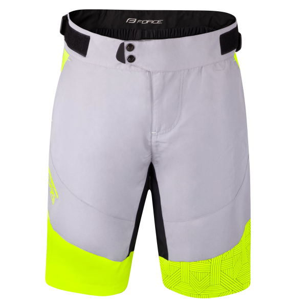 kraťasy F STORM, odnímatelná vložka, šedo-fluo L