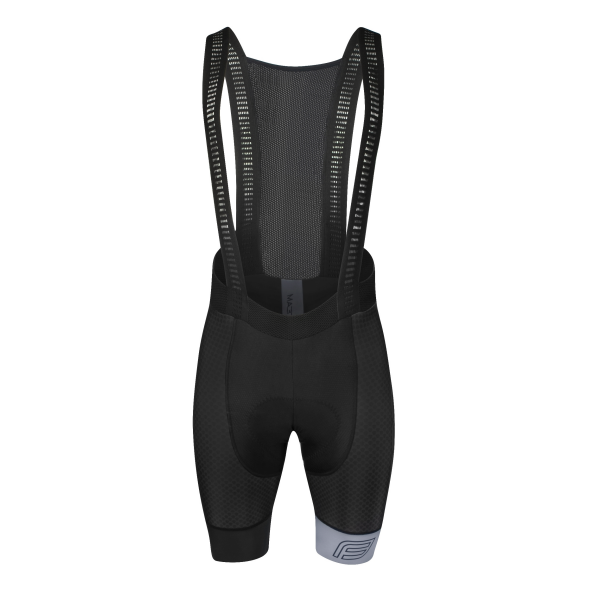 kraťasy F TEAM PRO se šráky a vložkou,črn-šedé XS