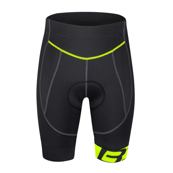kraťasy FORCE B30 do pasu s vložkou,černo-fluo XS