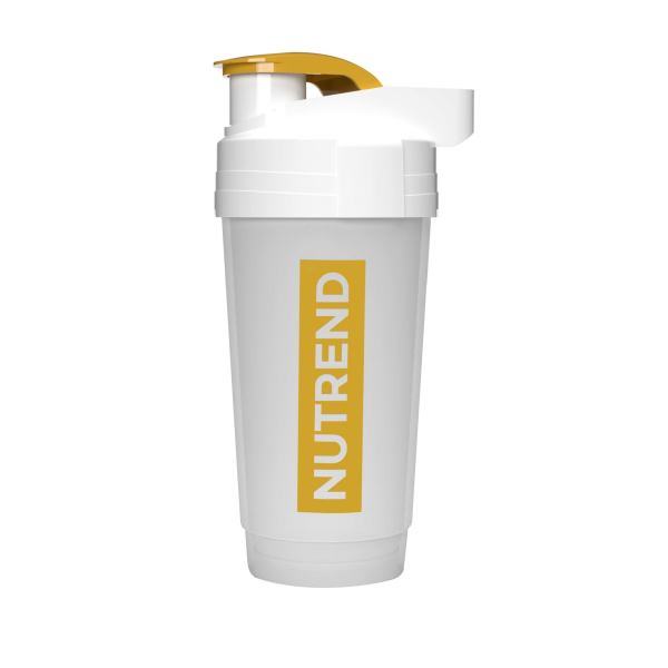 láhev-šejkr NUTREND 0,7 l, čirý-zlaté logo