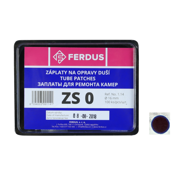 lepení-záplata FERDUS ZS0 kulatá 16mm box 100ks