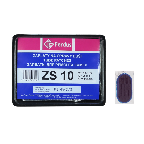 lepení-záplata FERDUS ZS10 ovál 50x25mm  box 50ks