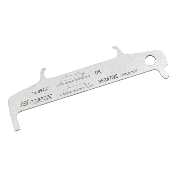 měrka na řetěz FORCE PROFI s hákem, železná