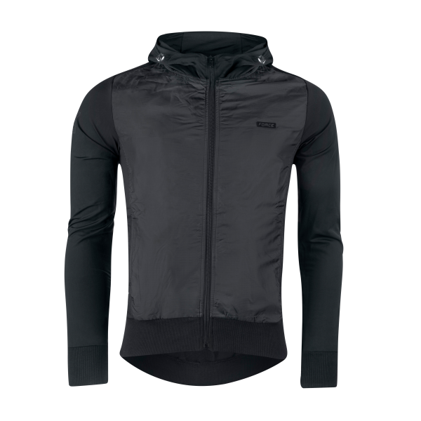 mikina/bunda FORCE ELEGANT celorozepínací,černá L