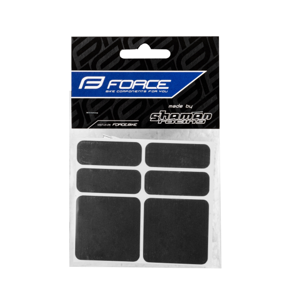 nálepky FORCE reflexní sada 6 ks, černé