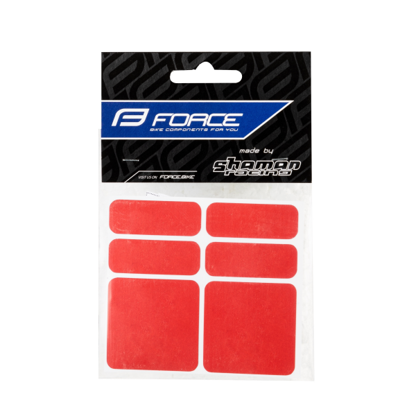 nálepky FORCE reflexní sada 6 ks, červené