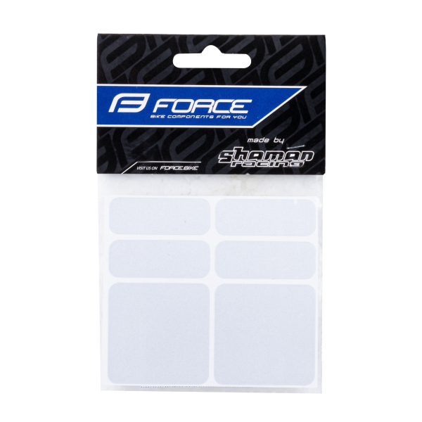 nálepky FORCE reflexní sada 6 ks, stříbrné