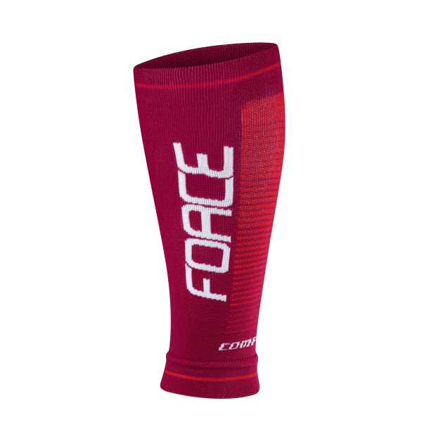 návleky na nohy FORCE COMPRESS, bordó-červené S-M