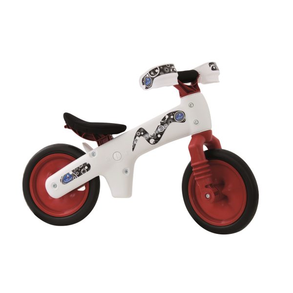 odrážedlo BELLELLI B-BIP, plastové, bílo-červené