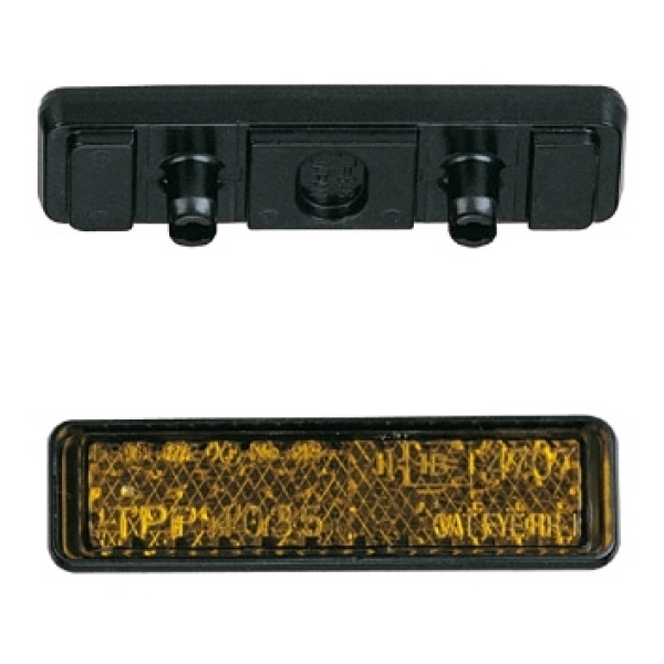 odrazka nacvakávací do pedálů, oranžová