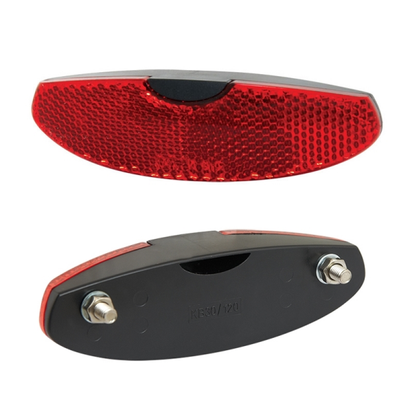 odrazka zadní na nosič 110 x 30 mm, červená