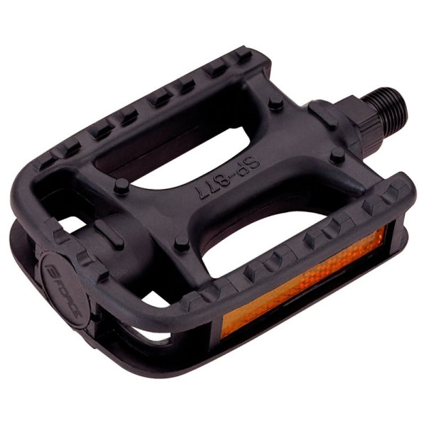 pedály FORCE 877 plastové kuličková ložiska, černé