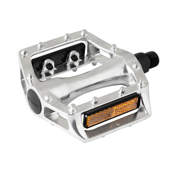 pedály FORCE FREE hliníkové, stříbrné