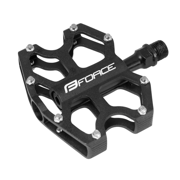 pedály FORCE GALE hliníkové, prům. ložiska, černé