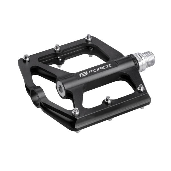 pedály FORCE STEEP 2 hliníkové, prům. ložiska,črn