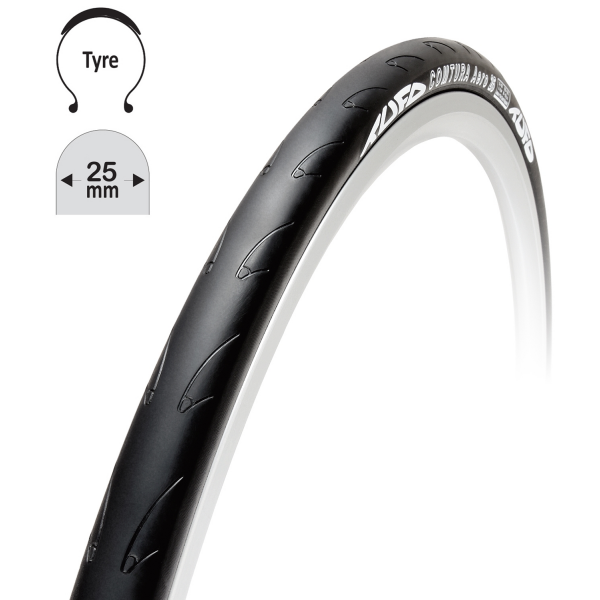 plášť TUFO Comtura Aero 25 700x25C, kevlar, černý