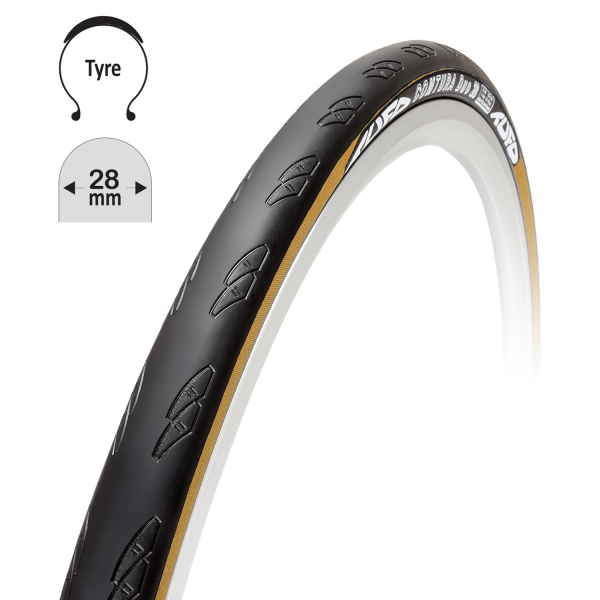 plášť TUFO Comtura Duo 28 700x28C, kevlar, črn-béž