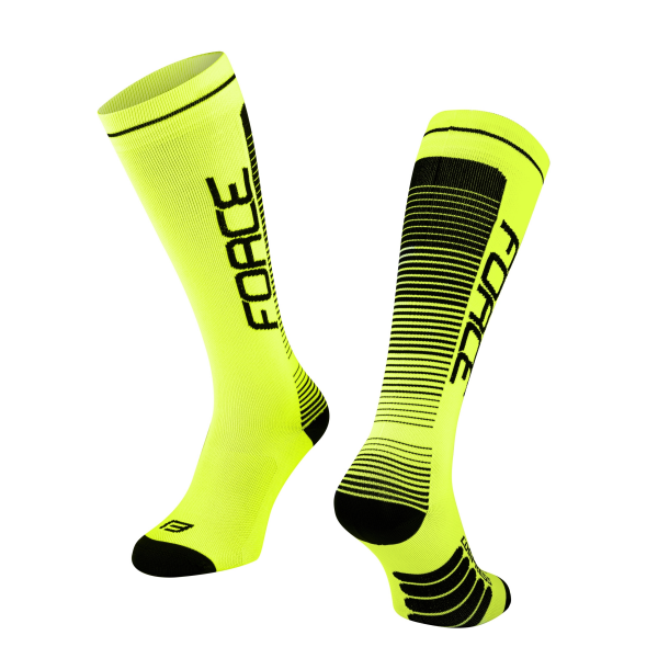 ponožky F COMPRESS, fluo-černé XXS-XS/33-35