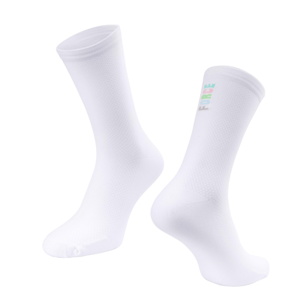 ponožky FORCE COLOUR dlouhé, bílé S-M/36-41