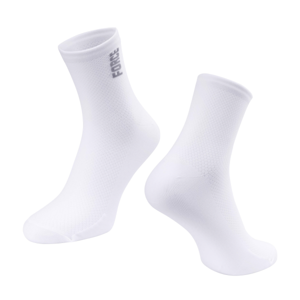 ponožky FORCE COLOUR krátké, bílé L-XL/42-46