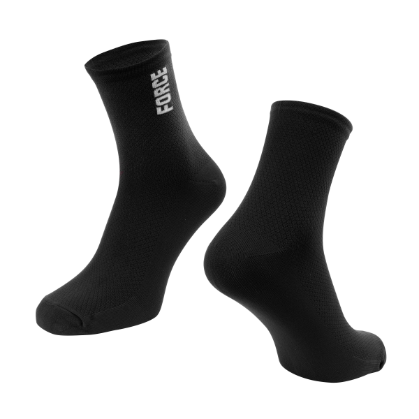 ponožky FORCE COLOUR krátké, černé L-XL/42-46