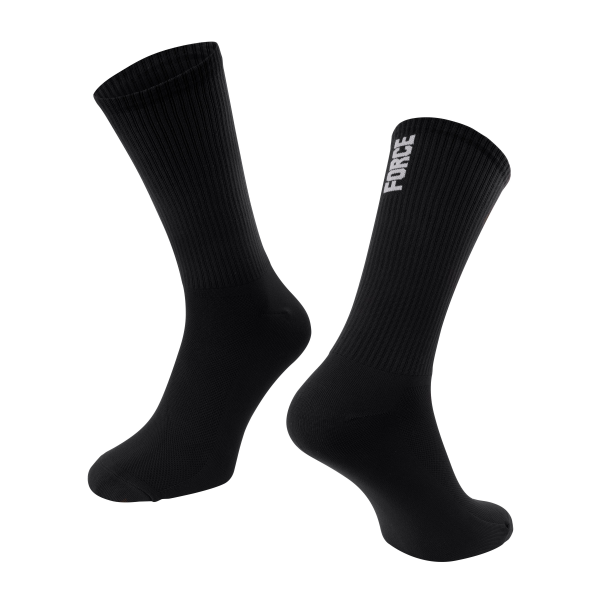 ponožky FORCE LONGER SLIM, černé  S-M/36-41