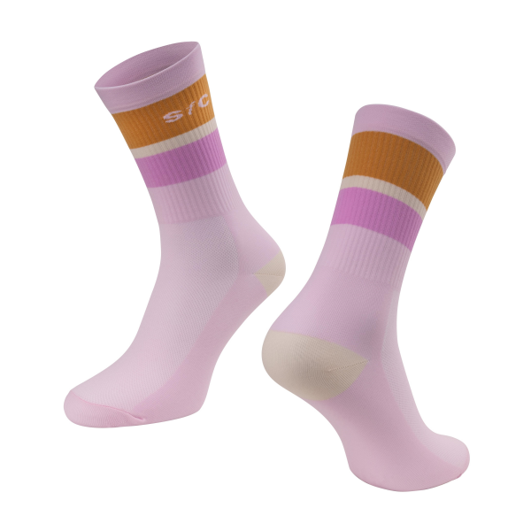 ponožky FORCE STRIPE dlouhé, fialové S-M/36-41