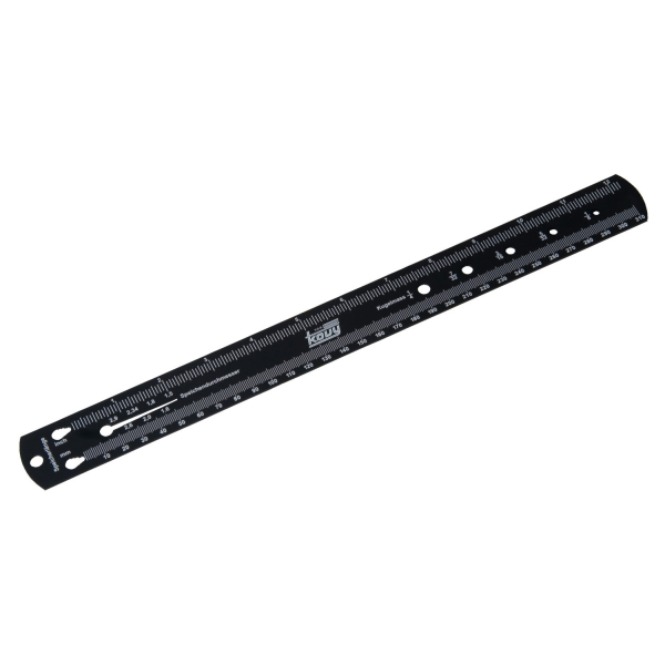 pravítko-kalibr na dráty a kuličky ložisek, Fe