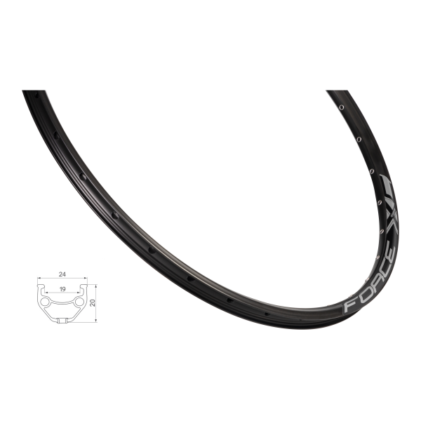 ráfek FORCE XC BASIC DISC 559x19, 36děr, černý